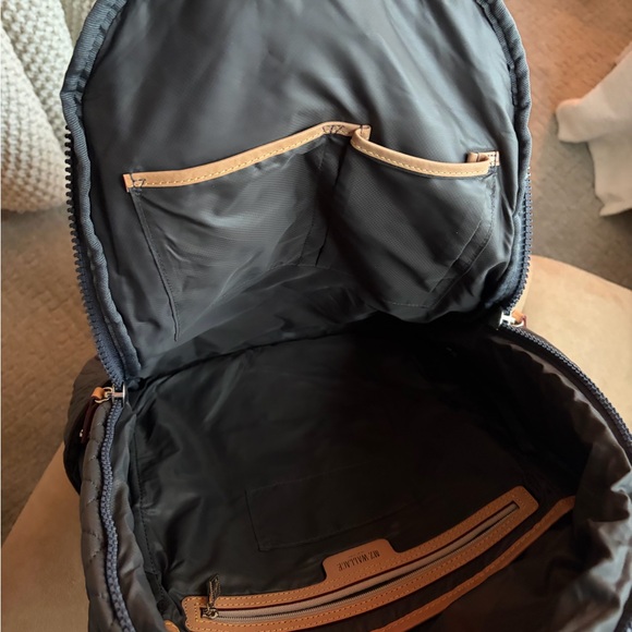 MZ Wallace Quilted Nylon Backpack in Dark Gray with Tan Accents main image 2